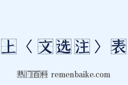 上〈文选注〉表是什么意思的图片